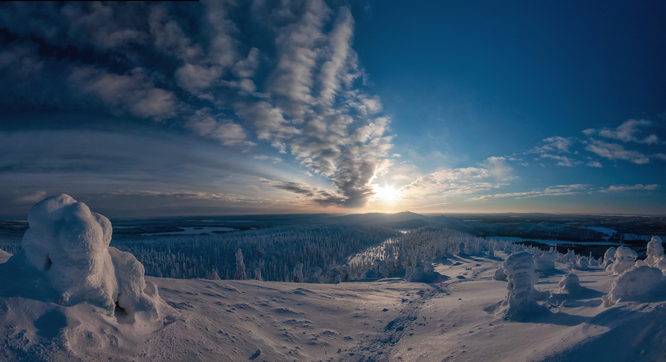 Wintry landscape of Finland