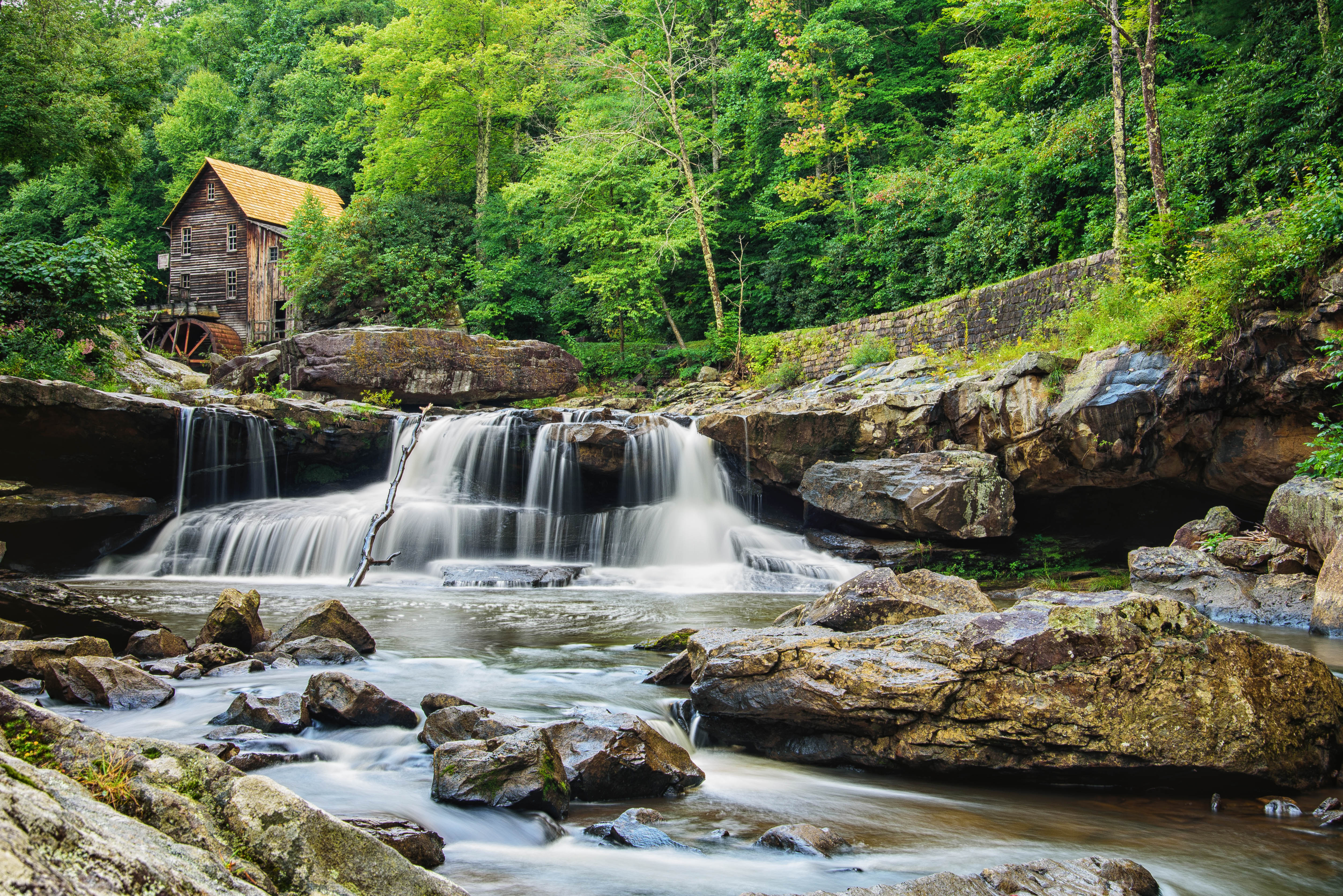 Wallpapers watermill trees Glade Creek Grist Mill on the desktop